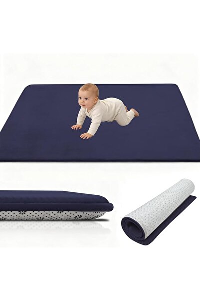 GENERAL Coral Velvet Baby Play Mat, 3cm Thick Baby Crawling Mat 90 x 120 cm G...