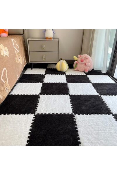 Yelajoy 12pcs Carpet Squares Puzzle Floor Mat,Plush Interlocking Carpet Tiles...