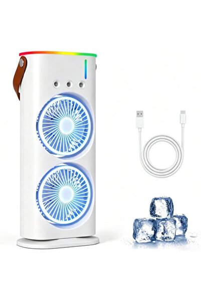 Morvena Picks Mini aparat de aer condiționat 4-în-1, 280 ml, 3 viteze, 3 nive...