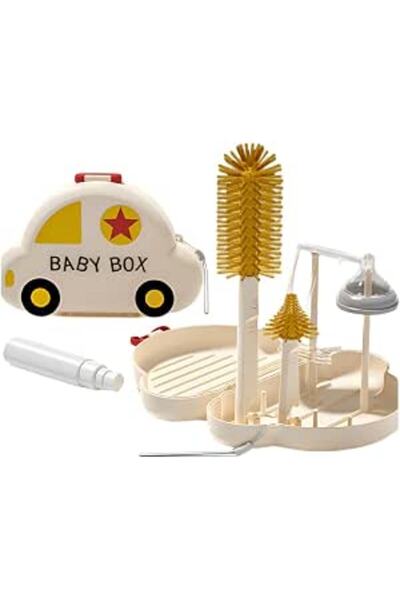BYBEO 6 in 1 Baby Bottle Cleaning Brush Set, Travel Baby Bottle Brush Cleaner...