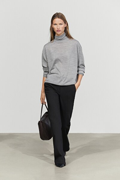 Massimo Dutti %100 yün balıkçı yaka triko kazak