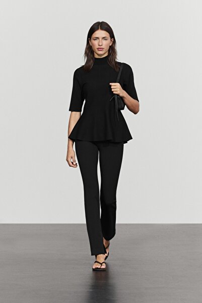 Massimo Dutti Peplum detaylı triko üst