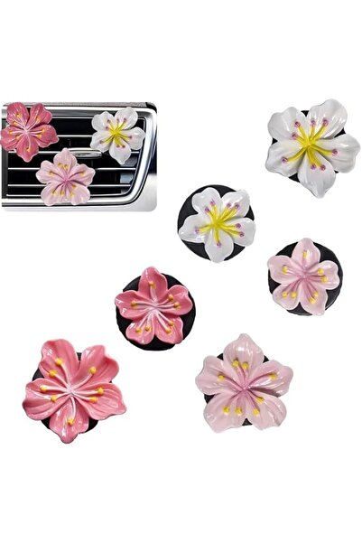 ALMEKAQUZ 6 PCS Car Air Freshener Vent Clips, Silicone-Coated Clip, Decorativ...