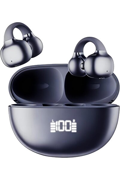UrbanX URBANNX Clip On Earbuds, Open Earphones Bluetooth 6.0, with LED Digita...
