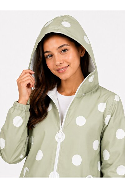ASYAKİDS CLUB Girl's Hooded Combed Cotton Lined Seasonal Raincoat