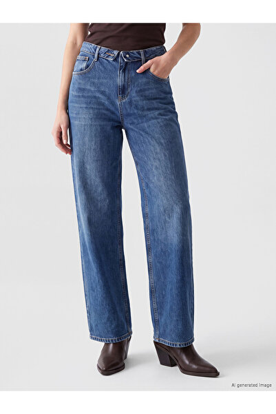 LC Waikiki LCW Jeans İndigo Baggy Fit Kadın Jean Pantolon