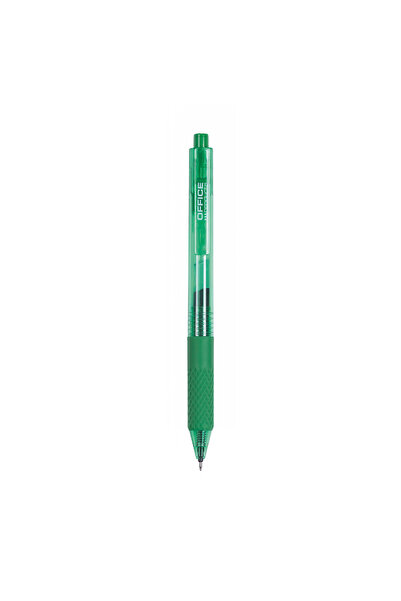 OFFICE products Pix Cu Gel, Mecanism Retractabil, Rubber Grip, 0.5 Mm, - Verde