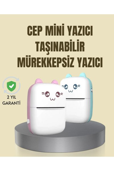 Eco Lounge Taşınabilir Mini Termal Yazıcı 200 DPI Bluetooth Bağlantılı
