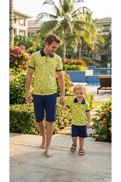 ROLY POLY 3223 Surf Beach Patterned Polo Neck Bermuda Set