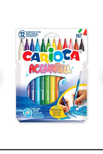 carioca Acquarell Brush Tip Felt-Tip Paint Pens 12 Pack