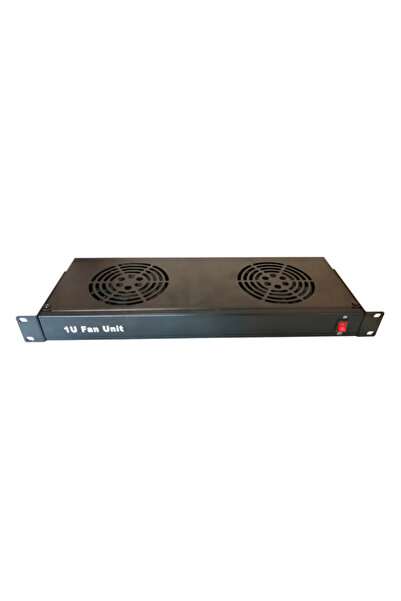 Dateup Ventilator 2 fan + cablu alimentare 1,5m , 1U , negru - "9801130751"
