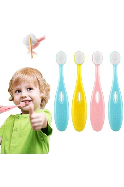 JOYZZZ فرشاة أسنان للأطفال، 4 قطع بشعيرات فائقة النعومة للأعمار من 1-3 سنوات،...