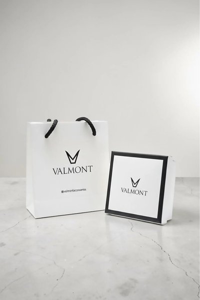 Valmont سوار رجالي ذهبي فضي بتصميم هندسي معدني