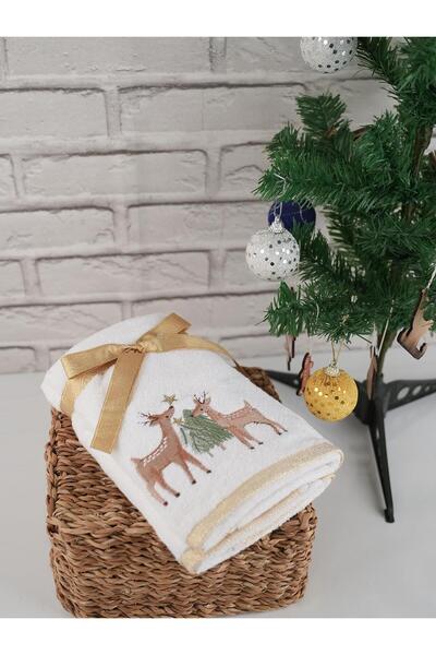 Baveno 100% Cotton Moden Special Embroidered 2-Piece Towel Set 41X71 cm