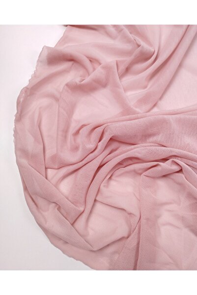 Kumaş Parça Pembe İnce Esnek File Kumaş Yumuşak Elbiselik & Bluzluk En: 160cm