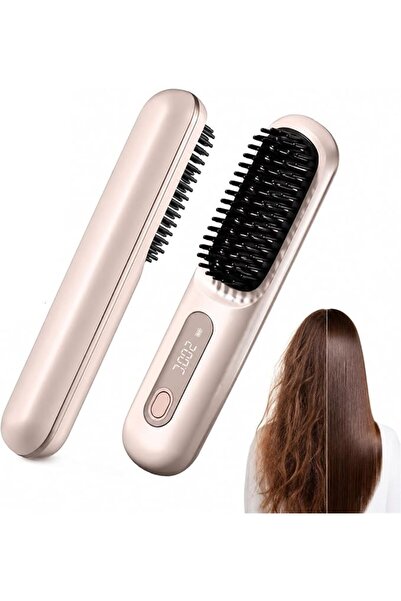 GENERAL Cordless Hair Straightening Brush for Women Portable Mini Hair Straig...