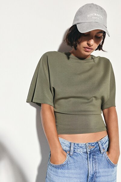 Pull & Bear Modal içerikli yarasa kollu tişört
