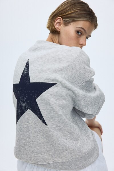 H&M Baskı Motifli Sweatshirt