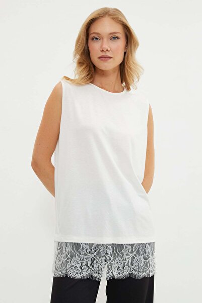Fulla Moda Sleeveless Tunic with Ruffled Skirt