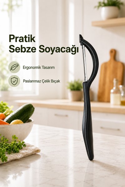 Sariva Home مقشرة فواكه وخضروات عملية مزودة بشفرات من الفولاذ المقاوم للصدأ، مريحة للاستخدام
