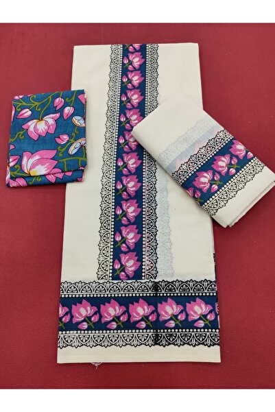 Generic Brand Ladies Mul Cotton Set Mundu with Blouse
