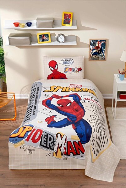 Özdilek Spiderman Fitted Sheet Pique Set for Single Person