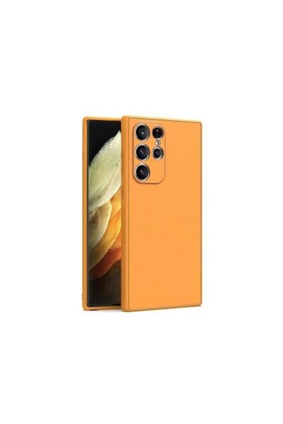 Maxcell Yolo Case, for Samsung S22 Ultra, -Leather, TPU Edge, ORANGE