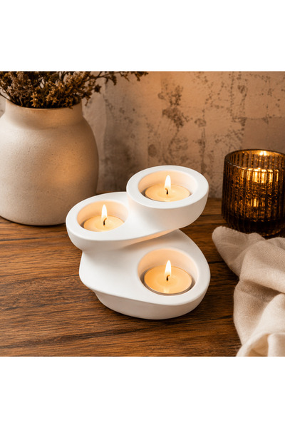 Genel Markalar 3'lü Dekoratif Mumluk Tealight Mumluk Masaüstü Mumluk