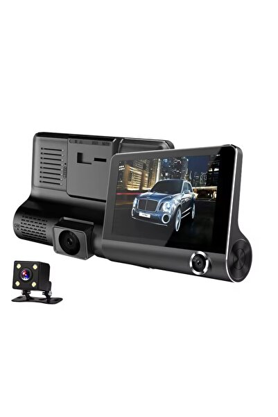CasaDesteapta.ro Camera Auto DVR Tripla, FullHD 1080P, Display 4", Night Visi...