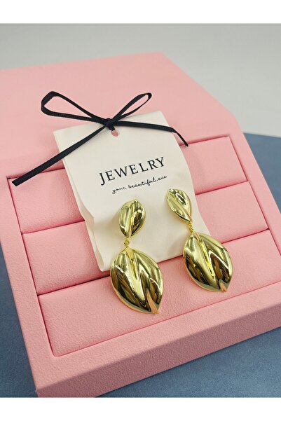 Bozhi Leaf Detailed Elegant Earrings Daily Elegance Gift