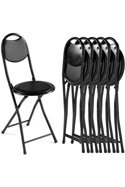 DubaiGallery Portable Metal Folding Chair NU-80040, Padded Seat and Backrest ...