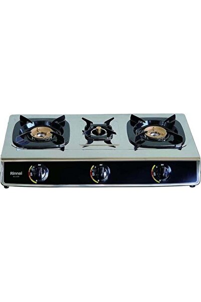 Rinnai RV310RI 3 Burner Gas Stove – Auto Ignition, Stainless Steel Body, Bras...