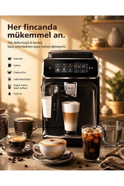 Philips LatteGo 3300 Serisi Espresso, Kahve, Cappuccino, Latte Macchiato Sıca...
