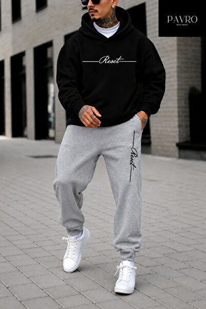 PAVRO Sweatshirt Tracksuit Set Oversize Shaped Comfortable Fit Quality Fabric...