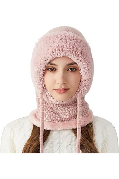 STARSTAR Three-in-one knitted hat for women, warm and neck-protecting, suitab...