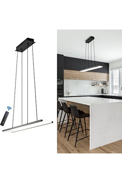 OtherMax Lustră modernă suspendată LED, dimabilă, cu telecomandă 95x13 cm, ne...