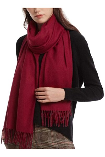 STARSTAR Women's winter scarf 197x70cm burgundy silky soft elegant.