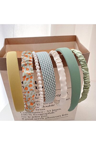 STARSTAR Headbands 7pc floral pearl retro wide women color5.