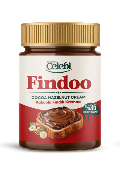 Gourmet Çelebi Findoo Kakaolu Fındık Kreması 320 Gr - %35 Gerçek Fındık İçere...