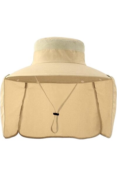 STARSTAR Sun hat with detachable neck and face protection - extra-wide brim, ...