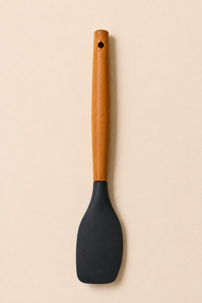 Denia Home Wooden Handle Silicone Spatula 30 cm (Narrow)