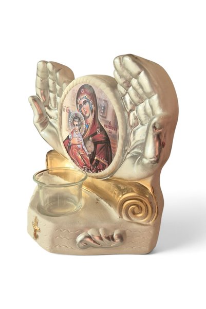 OEM Candelă ceramică Maica Domnului CDL0204-MDA albă