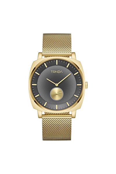 TRNDA Men's Gold Stainless Steel Watch, Grey Dial | Trn-Ss45g
