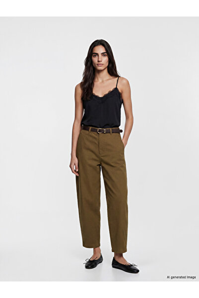 LC Waikiki Pantaloni de damă cu picior larg și curea