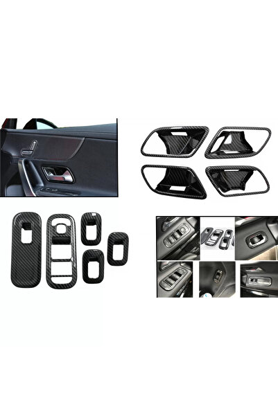tuningset Car Window Glass Lift Switch Button Cover Trim with Inner Door Cove...