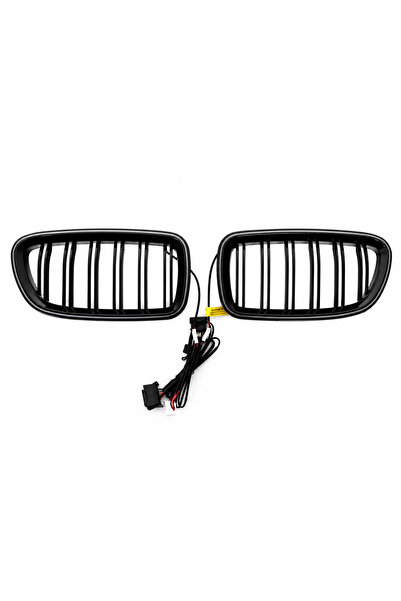tuningset Grile centrale tip rinichi cu LED, potrivite pentru BMW Seria 5 F10...