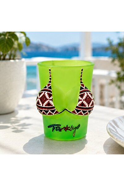 hediyeconcepti Floral Patterned Design Glass Shot Glass – with Original Desig...