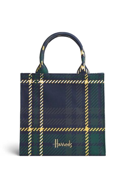 Harrods شنطة يد تسوق ( اصلية - من شركة هارودز لندن ) تصميم مربعات التارتان من...