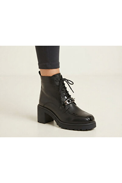 MARCO ROCCO Genuine Leather & Patent Leather Lace-Up Zippered Boots Women's S...