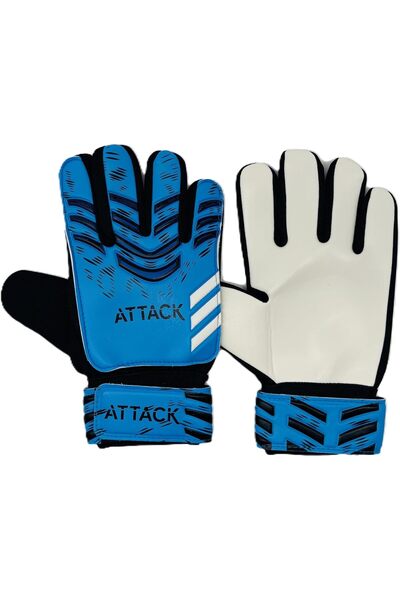 Generic Attack Football Goalkeeper Gloves, Blue and White, Professional Grade...